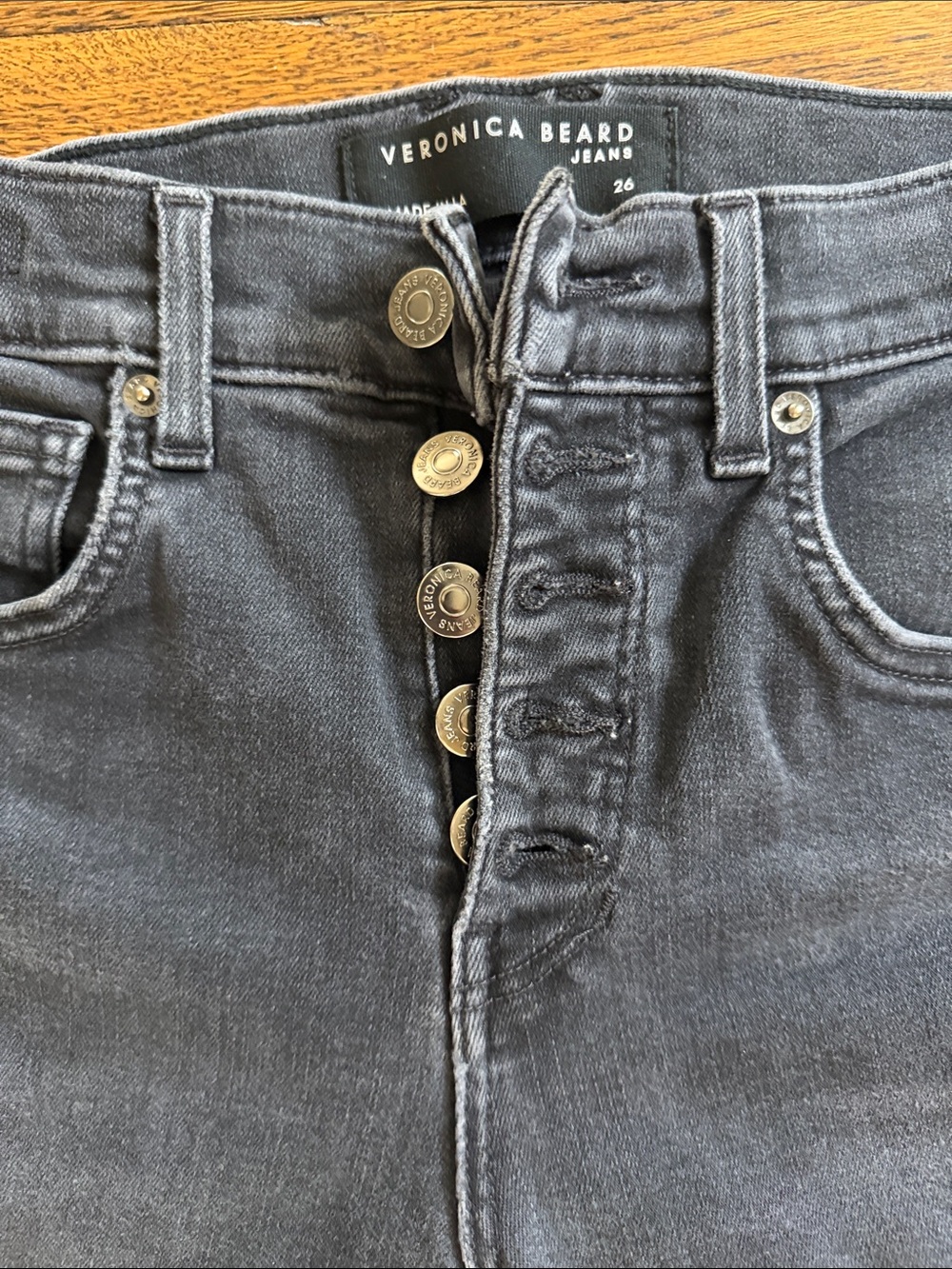 Veronica Beard Black High-Rise Flare Jeans